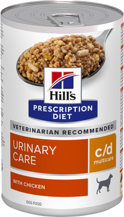 Hill's Prescription Diet c/d Multicare Urinary Care Nassfutter für Hunde mit Huhn - 12 x 370 g