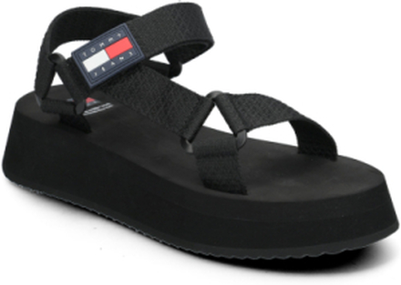 Tjw Eva Sandal Shoes Summer Shoes Platform Sandals Black Tommy Hilfiger