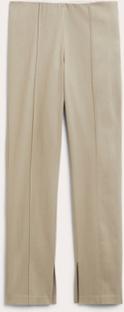 Regular waist press crease trousers - Beige