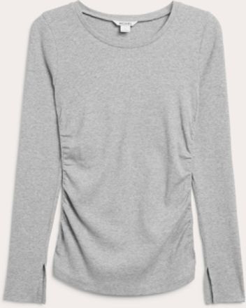 Ruched long sleeve top - Grey