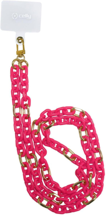 Celly: Lacet Chain Halskedja Fluo Rosa