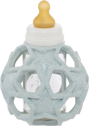 2In1 Baby Glass Bottle With Star Ball Cover Baby & Maternity Baby Feeding Baby Bottles & Accessories Baby Bottles Blå HEVEA*Betinget Tilbud