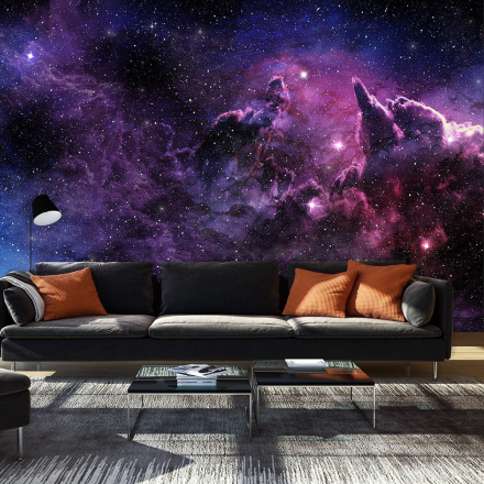 Selvklæbende fototapet - Purple Nebula - 196 x 140 cm