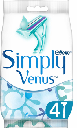 Gillette Venus Simply 2 Women's Disposable Razors 4 count