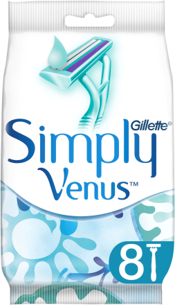 Gillette Venus Simply 2 Women's Disposable Razors 8 Count