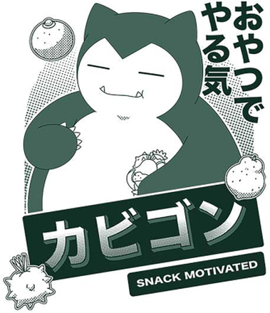 Pokemon Snorlax Snack Time Sweatshirt - White - L - ecru marl