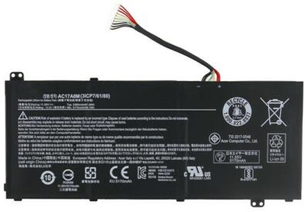 Notebook battery for Acer Spin 3 SP314-52 Series AC17A8M 11.55V 61.9Wh