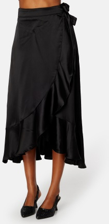 Object Collectors Item Sateen Wrap Skirt A Fair Black 38