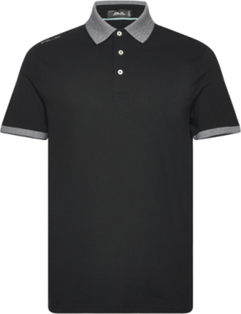 Tailored Fit Stretch Piqué Polo Shirt Sport Knitwear Short Sleeve Knitted Polos Black Ralph Lauren Golf