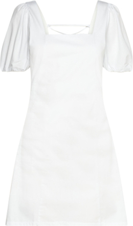 Peyton Puff Dress Kort Kjole White Once Untold
