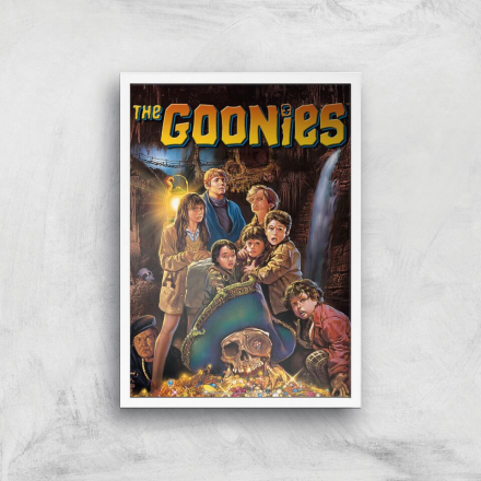 The Goonies Classic Cover Giclee Art Print - A2 - White Frame
