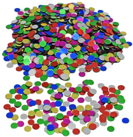 Konfetti små cirklar i mixade färger