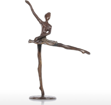 Ballett Skulptur Ballett Mädchen Eisen Figur Statue Ballerina Statue Weibliche Statue Dekoration Desktop Ornament