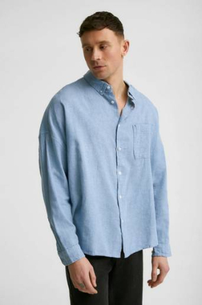William Baxter Skjorta Boxy Linen Shirt Blå