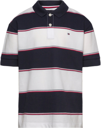 Global Rugby Stripe Polo S/S Tops T-shirts Polo Shirts Short-sleeved Polo Shirts Multi/patterned Tommy Hilfiger
