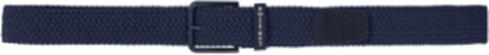 Braided Stretch Belt Sport Belts Navy Röhnisch