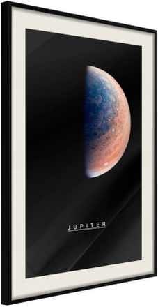 Plakat - The Solar System: Jupiter - 40 x 60 cm - Sort ramme med passepartout