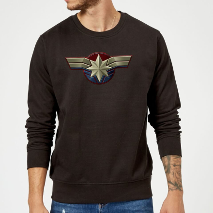 Captain Marvel Chest Emblem Sweatshirt - Black - XL