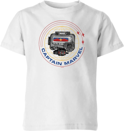 Captain Marvel Pager Kids' T-Shirt - White - 5-6 Years