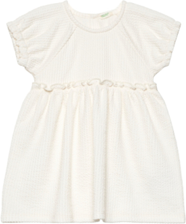 Dress Dresses & Skirts Dresses Casual Dresses Short-sleeved Casual Dresses White United Colors Of Benetton