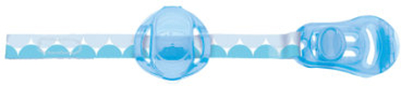 chicco Suttebånd med suttebeskyttelse, klip og velcrobånd i blå