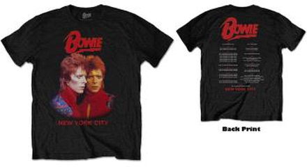 David Bowie: Unisex T-Shirt/New York City (Back Print) (X-Large)