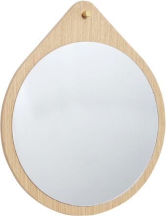 Drop Mirror Home Furniture Mirrors Round Mirrors Creme Hübsch*Betinget Tilbud