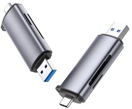 UGREEN 50706 2-i-1 USB-C/USB-A SD TF Hukommelseskortlæser OTG Adapter