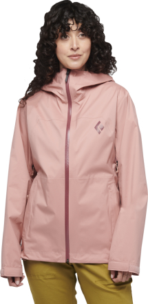 Black Diamond Women's StormLine Stretch Rain Shell Jacket Chalk Pink Skalljakker XL