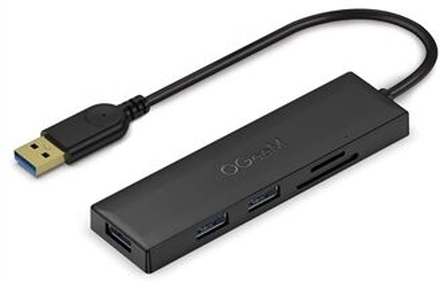 QGEEM QG-UH05-2A 5 i 1 USB 3.0 Hub Multifunktionel USB A dockingstation Ultra Slim Hub Kompatibel me