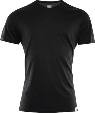 Aclima LightWool T-Shirt V-Neck Men Jet Black Kortermede trøyer L