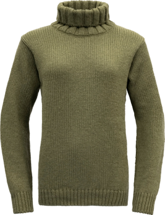 Devold Unisex Nansen Wool High Neck OLIVE Långärmade vardagströjor XL