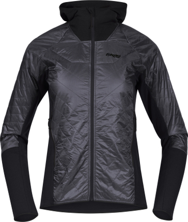 Bergans Women's Cecilie Light Insulated Hybrid Jacket Solid Dark Grey/Black Lettfôrede jakker XS