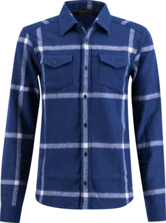 Ulvang Unisex Yddin Wool Flanell Shirt New Navy/Vanilla Långärmade skjortor M