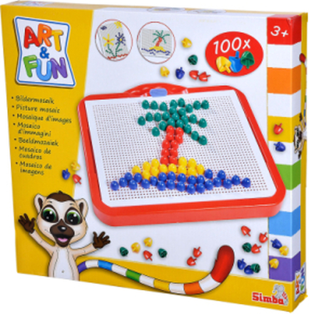 Art & Fun Mosaic Set In Case Toys Puzzles And Games Games Educational Games Multi/patterned Simba Toys