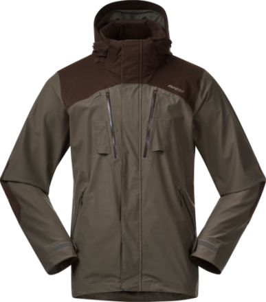 Bergans Unisex Hogna V2 2L Jacket Green Mud/Dark Wood Brown Skaljackor XL