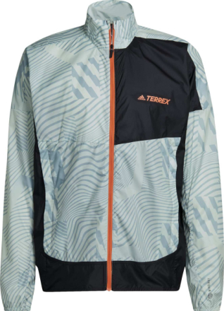 Adidas Men's Terrex Trail Running Printed Wind Jacket Lingrn/Maggre Treningsjakker S