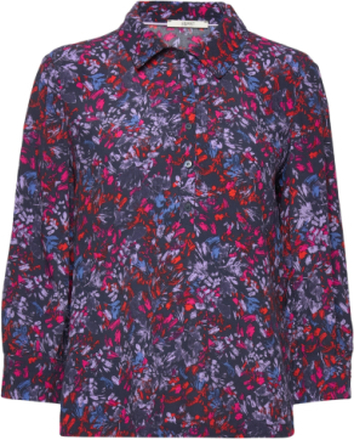 Patterned Blouse, Lenzing™ Ecovero™ Langermet Skjorte Multi/mønstret Esprit Casual*Betinget Tilbud