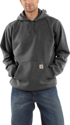 Carhartt Men's Hooded Sweatshirt Carbon Heather Langermede trøyer S