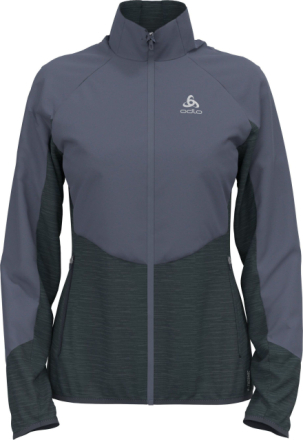 Odlo Women's Run Easy Warm Hybrid Jacket India Ink - Folkstone Gray Treningsjakker fôrede M