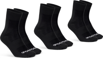 Gripgrab Lightweight SL Summer Socks 3-Pack Black Treningssokker M (41-44)