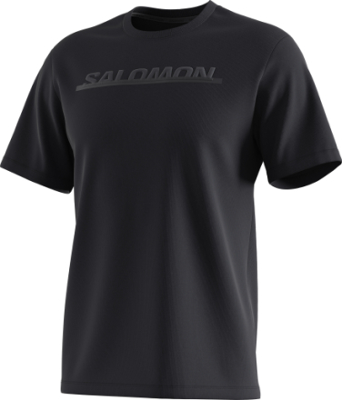 Salomon Men's Essential Logo SS Tee DEEP BLACK/QUIET SHADE Translucent Kortermede trøyer M