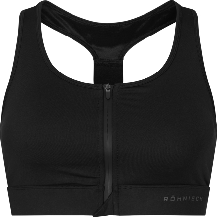Röhnisch Women's Front Zip Sportsbra Black Underkläder L