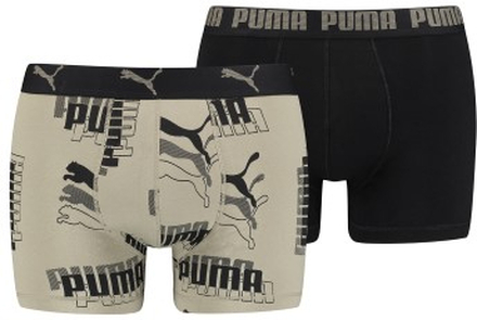 Puma 2P Logo Print Boxer Sand bomuld X-Large Herre