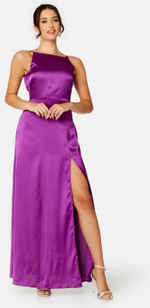 Bubbleroom Occasion Laylani Satin Gown Dark purple 36
