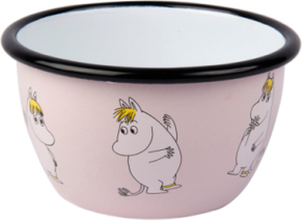 Moomin Enamel Bowl 0.6L Snorkmaiden Home Tableware Bowls Breakfast Bowls Pink Moomin