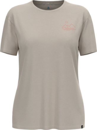 Odlo Odlo Women's Ascent Sun Sea Mountains T-Shirt Silver Cloud Melange T-shirts M