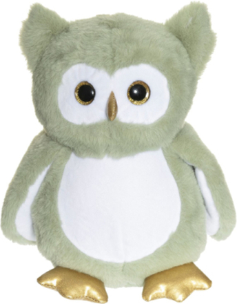 Glow-In-The-Dark Owl, Green Toys Soft Toys Stuffed Animals Green Teddykompaniet