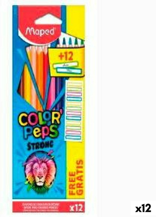 Färgpennor Maped Color' Peps Strong Multicolour 12 Delar