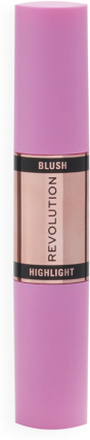 Makeup Revolution Blush & Highlight Stick Flushing Pink - 8,6 g